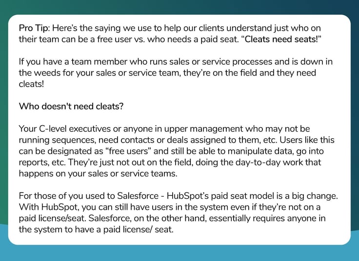 Free HubSpot User vs. Paid Seat